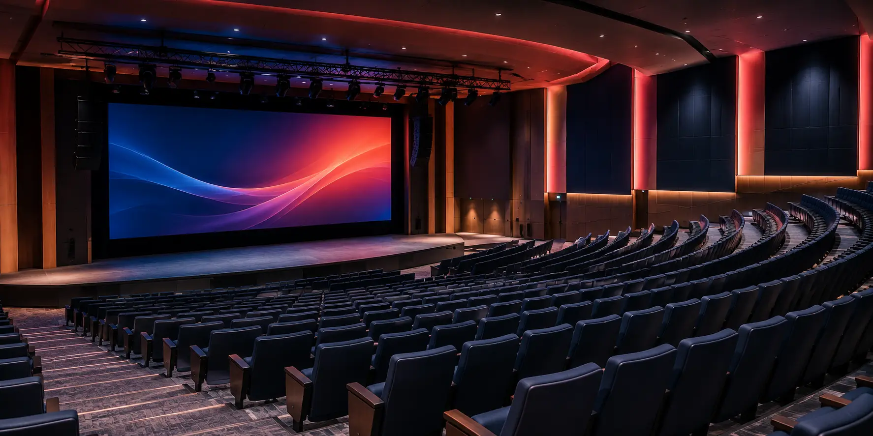 Auditorium with integrated audio and projection