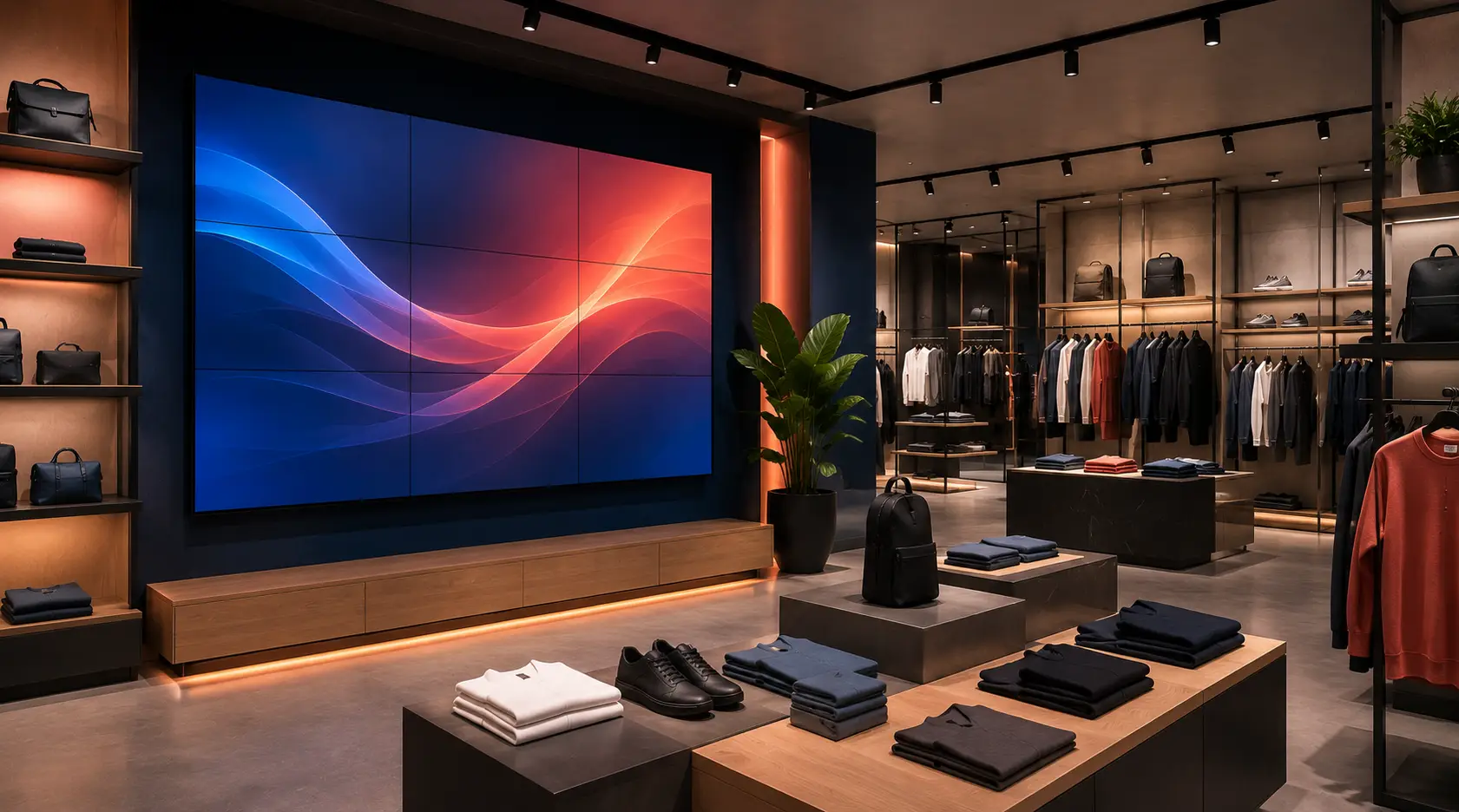 Retail store video wall